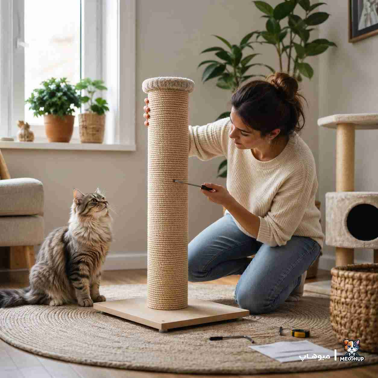 چگونه اسکرچر گربه را در خانه نصب کنیم؟