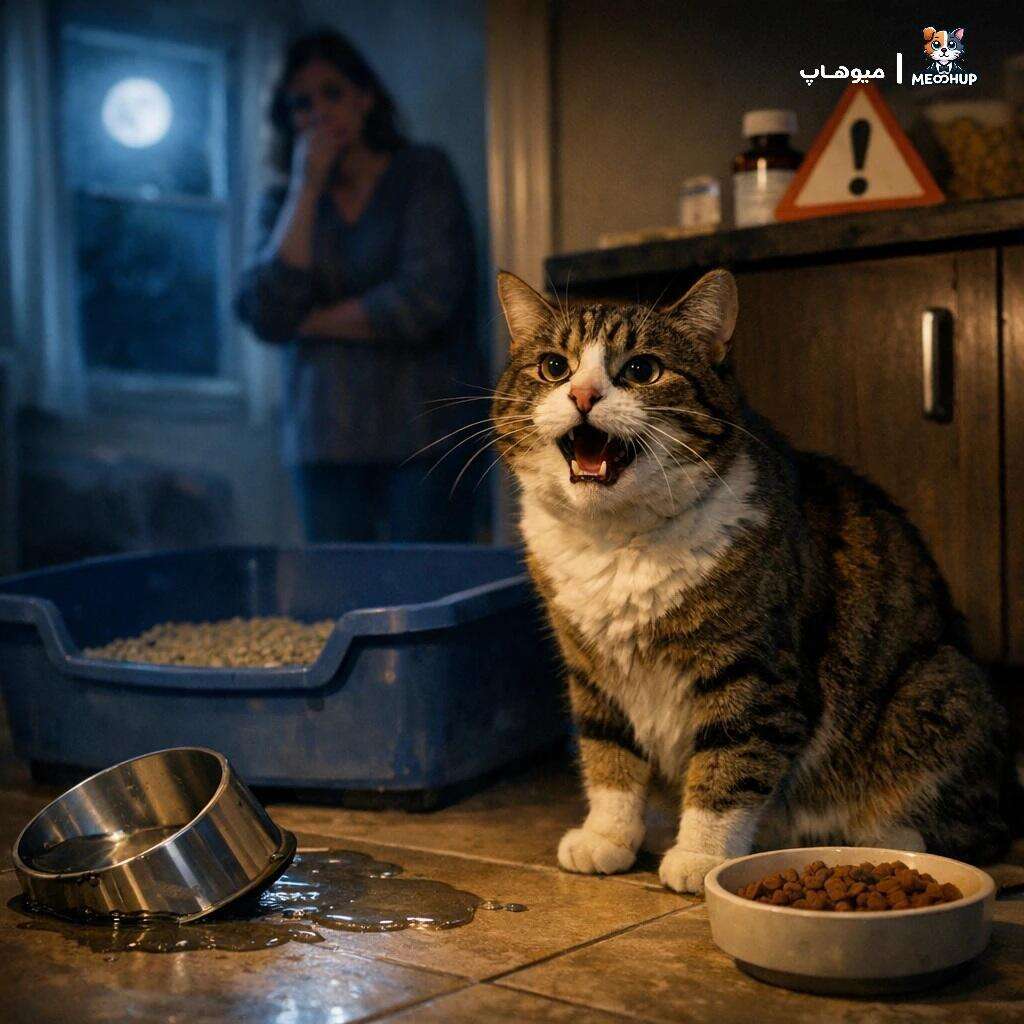 چه زمانی بیقراری گربه در شب خطرناک است؟