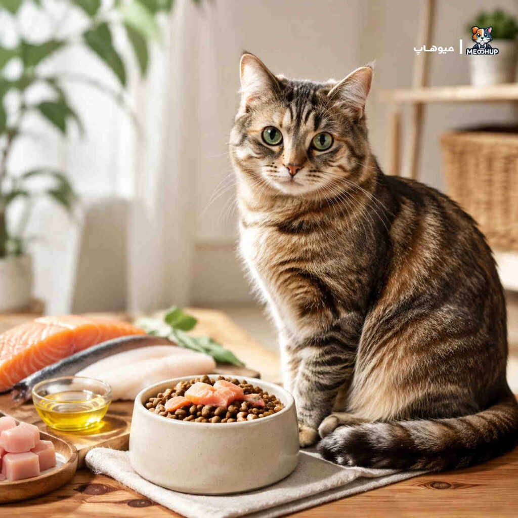 غذای مناسب برای کاهش ریزش موی گربه چیست؟