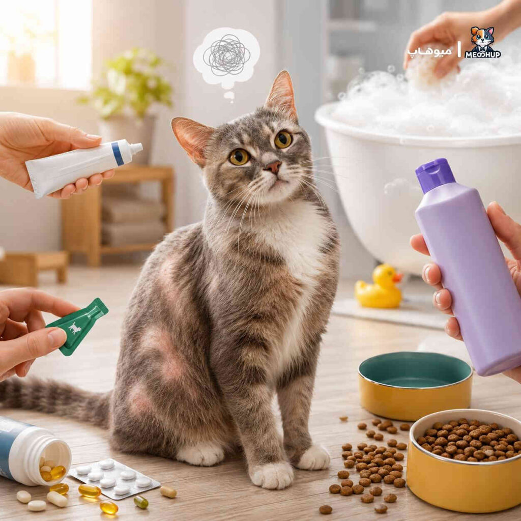 اشتباهات رایج صاحبان گربه هنگام ریزش مو