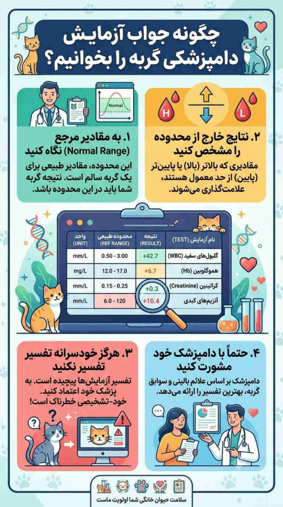 چگونه جواب آزمایش دامپزشکی گربه را بخوانیم؟