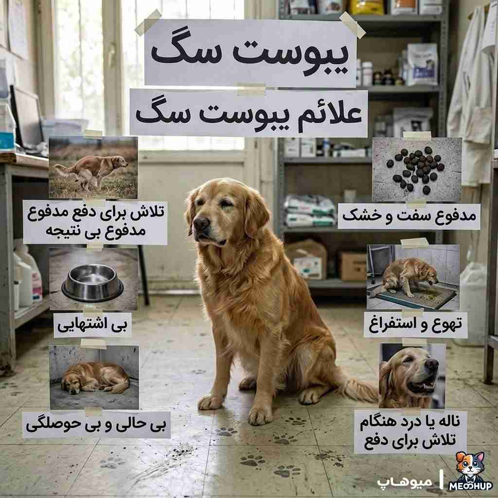 علائم یبوست سگ چیست؟